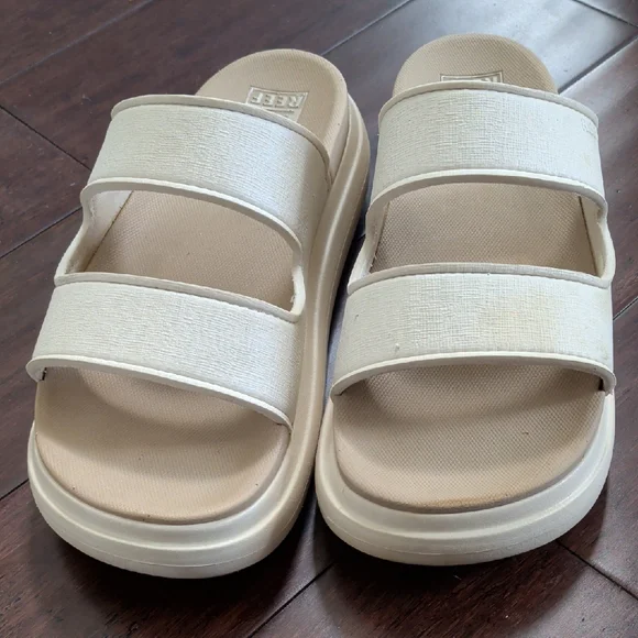 Reef Cream Double Strap Sandals - Picture 1 of 10